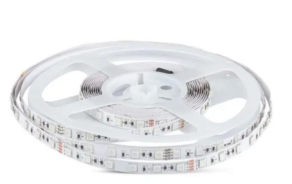 v-tac striscia led 5 metri 212431 v-tac 212431 vt-5050-24v ip20 3000k 10w/m - foto 1