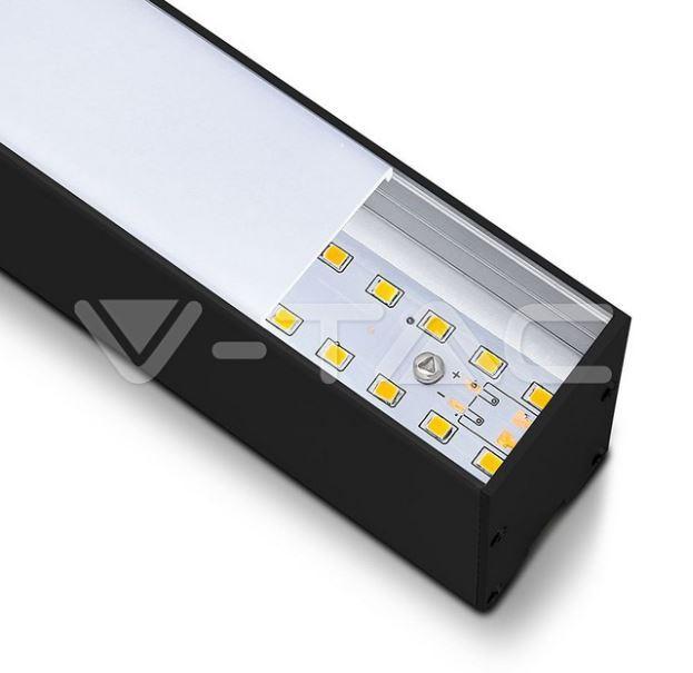 v-tac sospensione led v-tac 21882 vt-7-40-n-chip samsung-40w 3000k 120x35-nero - foto 2