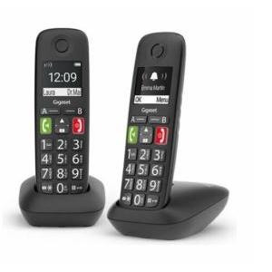 Cordless con vivavoce gigaset 100 numeri- e270duoblack