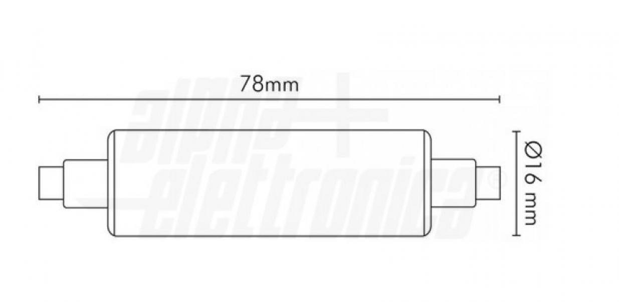 alpha elettronica lampadina a led r7s alpha elettronica lsr7s/5nw-4,9w 4000k - foto 2