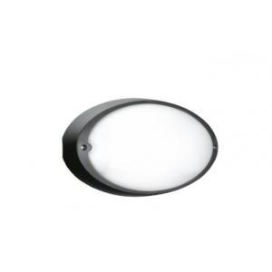 Lampada da parete airy ovale 300  lb82122-e27 lampadina esclusa-nera