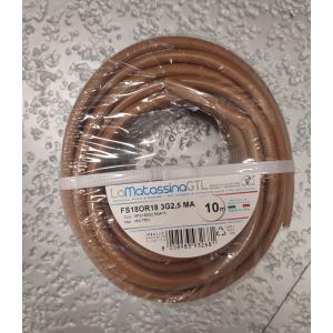 Cavo fs18or18  mfs183g2,5ma10-10 metri-3x2,5-marrone