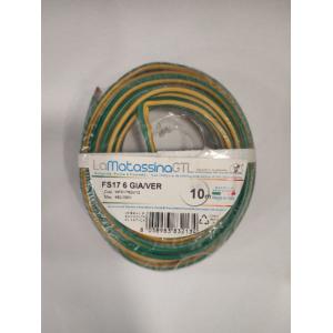 Cavo unipolare fs17  mfs176gv10-6mmq-10 metri-giallo verde