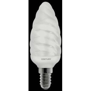 Lampada fluorescente goccia smerigliata attacco piccolo e14 9w luce fredda m1mt-091464