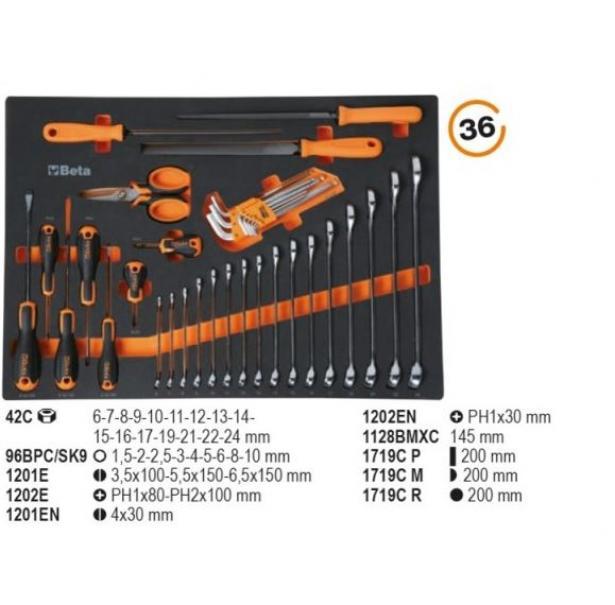 bm cassettiera mobile bm 024002201-con assortimento 196 utensili-6 cassetti - foto 5