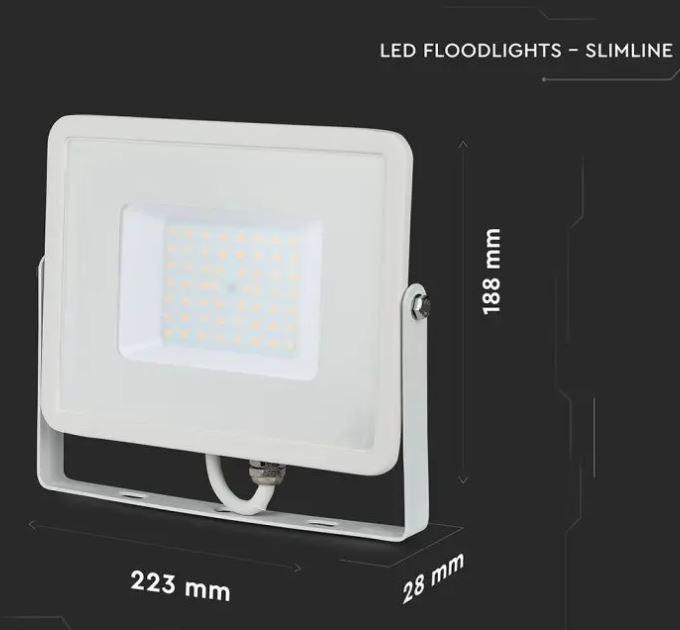 v-tac proiettore led v-tac 21410 vt-50-w-n -chip samsung- 50w 4000k ip65 - foto 5