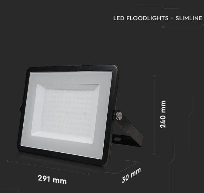 v-tac proiettore led v-tac 21412 vt-100-b-n - chip samsung-100w 3000k ip65 - foto 5