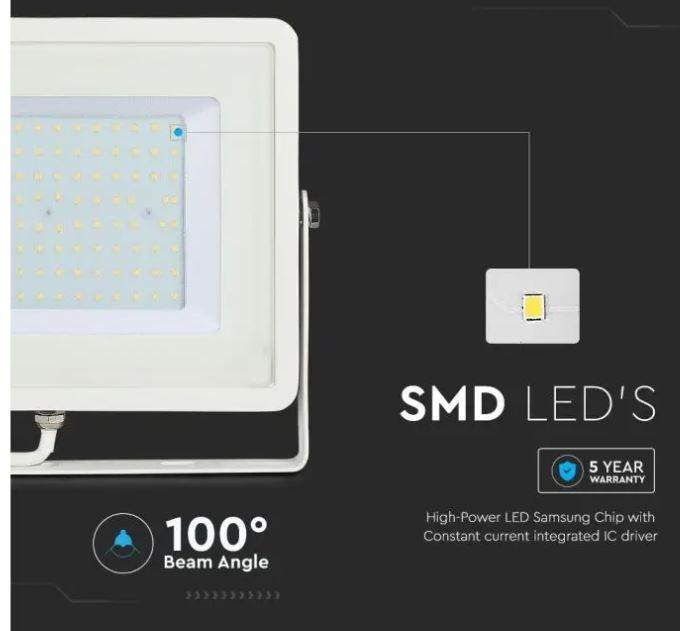 v-tac proiettore led v-tac 21415 vt-100-w-n - chip samsung-100w 3000k ip65 - foto 4