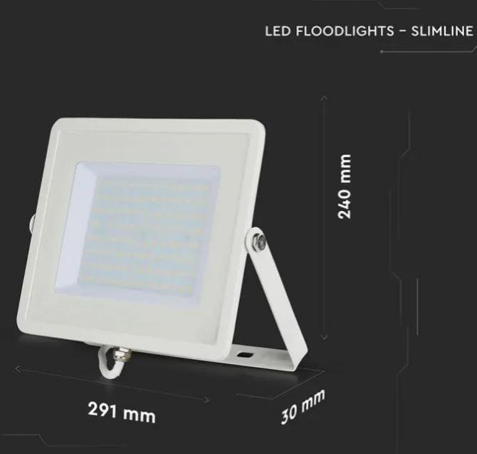 v-tac proiettore led v-tac 21415 vt-100-w-n - chip samsung-100w 3000k ip65 - foto 5