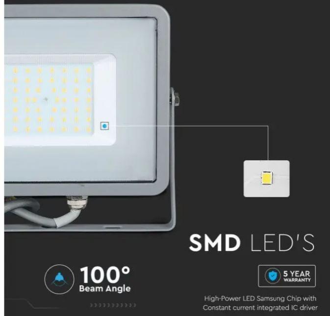 v-tac proiettore led v-tac 21464 vt-50-g-n -chip samsung-50w 4000k ip65 - foto 4