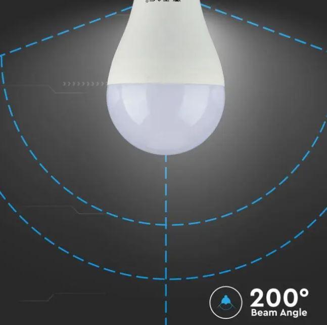 v-tac lampadina led a60 v-tac 217241 vt-1900-n - e27 8,5w 4000k-3pezzi - foto 3