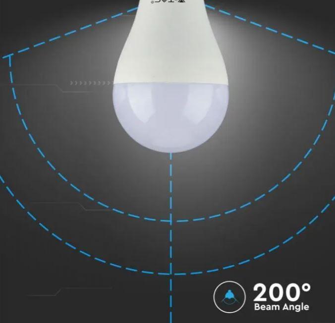 v-tac lampadina led a60 v-tac 217242 vt-1900-n - e27 8,5w 6500k-3pezzi - foto 3