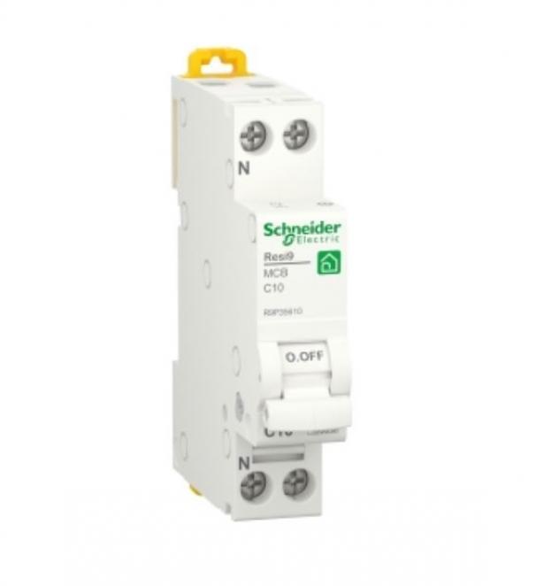 schneider electric interruttore magnetotermico schneider electric r9p35610-1p+n-10a curva c - foto 1