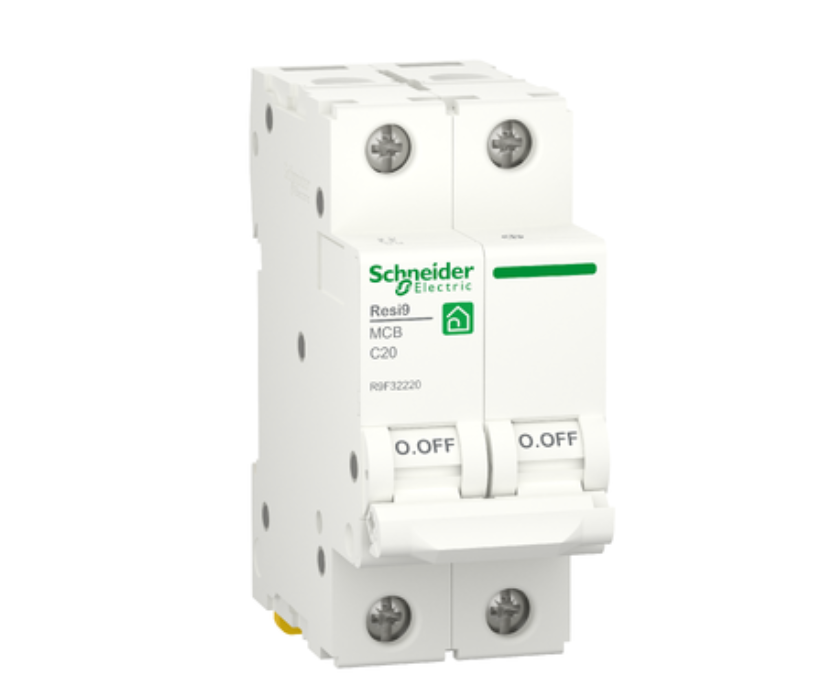 Interruttore magnetotermico Schneider Electric 2P 20A curva C bianco - R9F32220 01