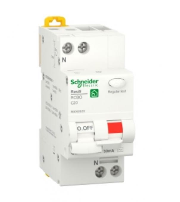 schneider electric interruttore magnetotermico differenziale schneider electric r9d60620-1p+n 20a - foto 1