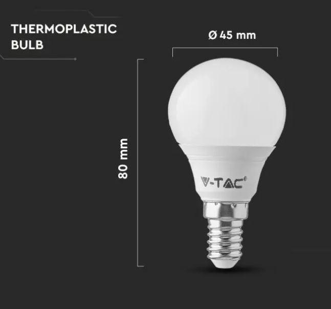 v-tac lampadina led p45 v-tac 217357 vt-2156-n -e14 4,5w 3000k-3pezzi - foto 4