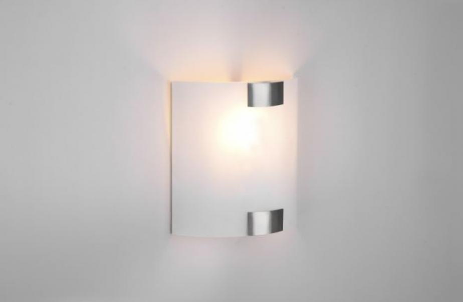 trio lighting applique pura trio lighting 212700107-vetro quadrata-ganci metallo - foto 1