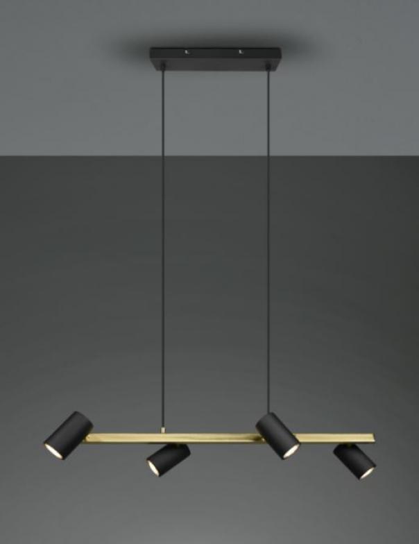 trio lighting sospensione marley trio lighting 302400480-oro nero-4x gu10 - foto 1