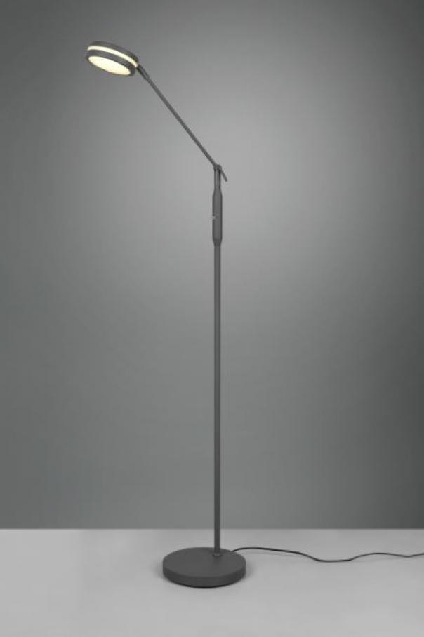 trio lighting piantana franklin trio lighting 426510142 - in metallo antracite con led integrato - foto 1