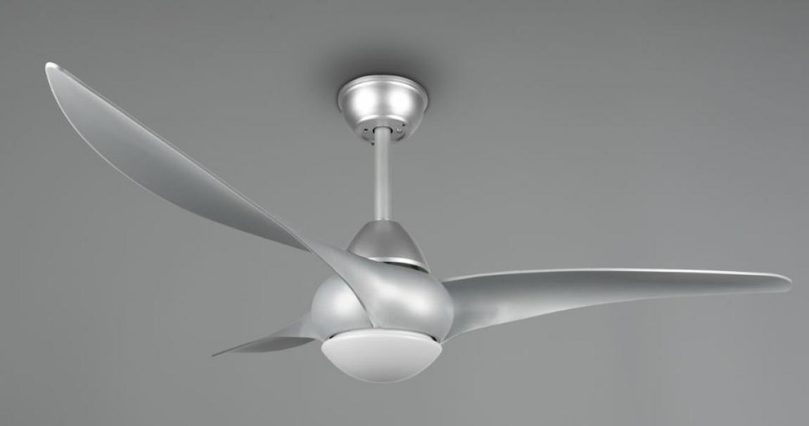 trio lighting ventilatore led da soffitto alesund trio lighting r67142187-titanio - foto 1