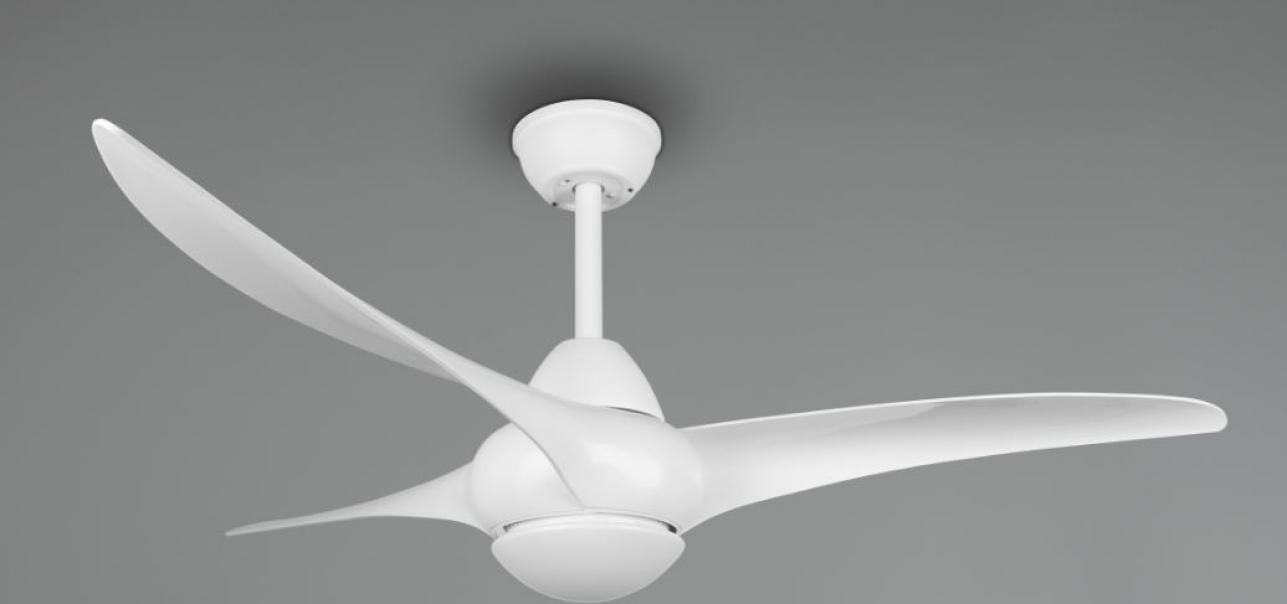 trio lighting ventilatore da soffitto led alesund trio lighting r67142131-bianco opaco - foto 1