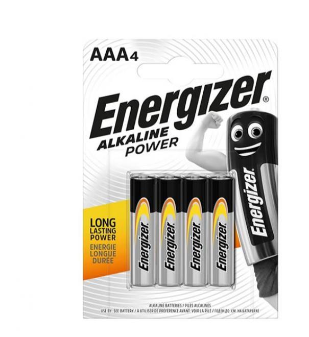 energizer batterie aaa alkaline power energizer 103635182-4 pezzi - foto 1