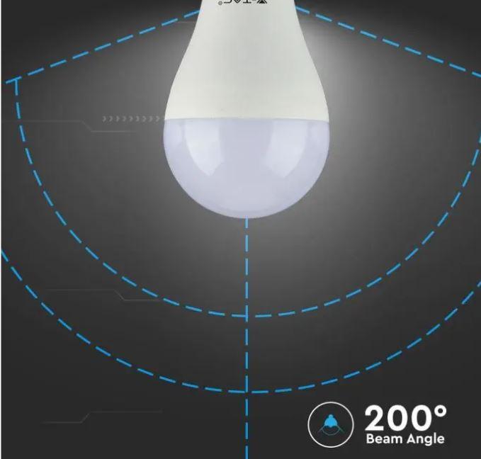 v-tac lampadina led a60 v-tac 217240 vt-1900-n - e27 8,5w 3000k-3pezzi - foto 3