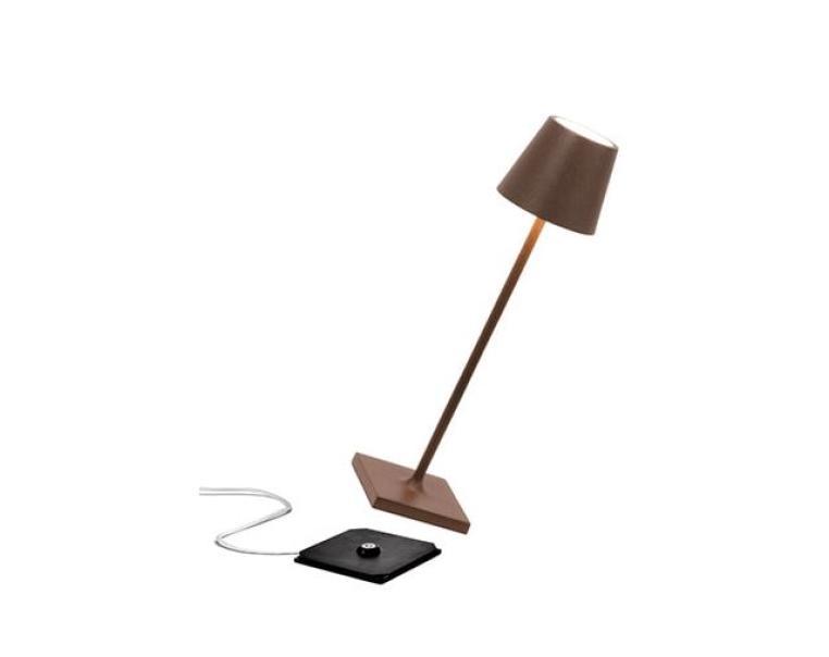 Lampada a led Poldina Zafferano Pro Micro-ricaricabile-corten - LD0490R3 01