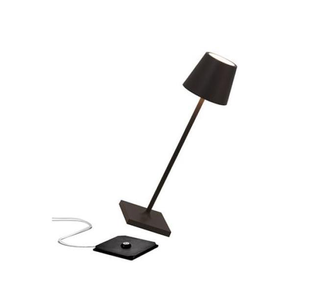 zafferano lampada a led poldina zafferano pro micro- ricaricabile-nero- ld0490d3 - foto 1