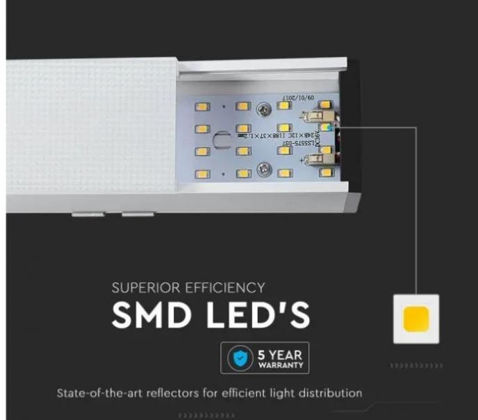 v-tac sospensione led v-tac 21383 vt-7-43-n - chip samsung-40w 4000k-bianco - foto 3