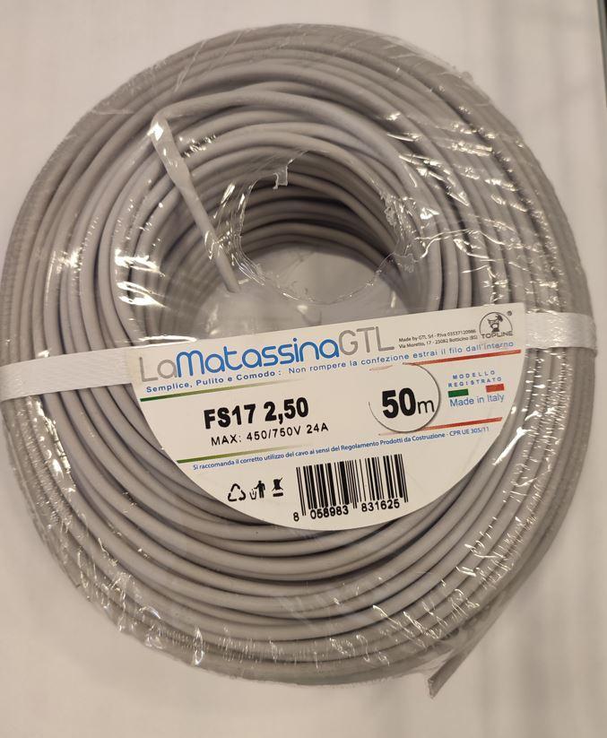 Cavo unipolare FS17 Go-At Topline MFS172,5GR50-2,5mmq- 50 metri- grigio 01