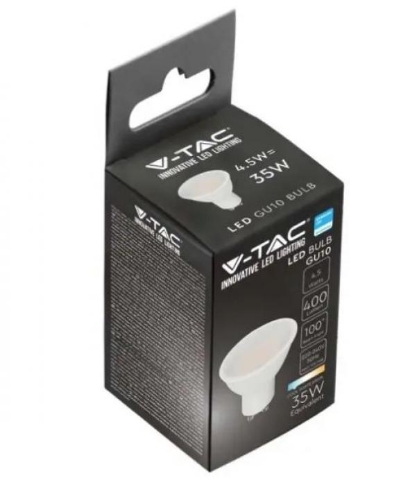 v-tac lampadina led spot v-tac 21203 vt-205-n - 4,5w gu10 6500k - foto 2