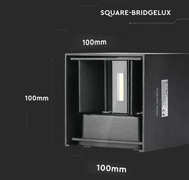 v-tac lampada da parete led v-tac 218530 vt-759-12-n - ip65 11w 4000k-nero - foto 5