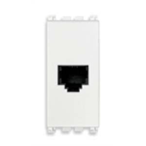 Presa rj11 6 posizioni 4 contatti colore bianco 19320.b