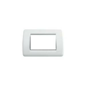 Placca 3 moduli rondo' bianco brillante serie idea 16763.01