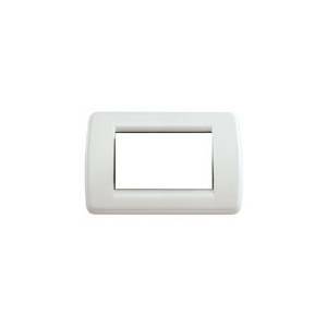 Placca 3 moduli rondo' bianco serie idea 16763.04