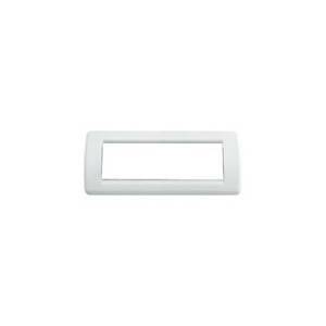 Placca 6 moduli rondo' bianco brillante serie idea 16766.01