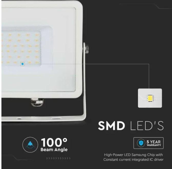 v-tac proiettore led v-tac 21403 vt-30-w-n -ip65 30w 3000k-chip samsung - foto 3