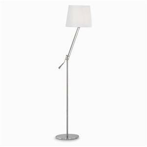 Piantana regol pt1 in nickel satinato diffusore bianco 60w attacco e27 14609