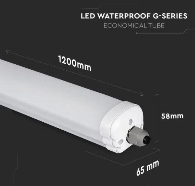 Plafoniera led V-tac 36W 6400K 120cm IP65 VT-1249-N - 6284- 216284 06