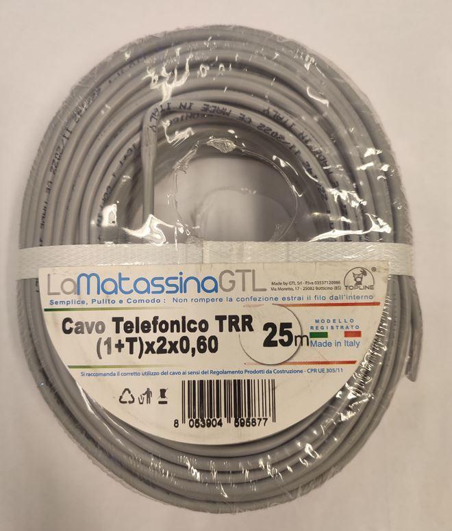 Cavo telefonico TRR Go-At Topline (1+T)x2x0,60  25 metri- MTPH1+TX2X0,6025 01