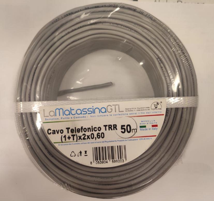 Cavo telefonico TRR Go-At Topline (1+T)x2x0,60 50metri - MTPH1+TX2X0,6050 01