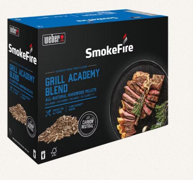 weber pellet di legno weber 18294-miscela grill academy-8kg - foto 1