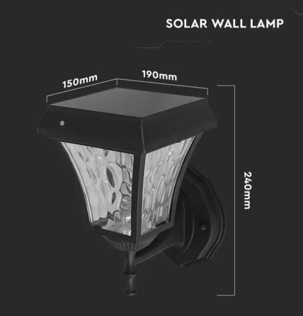 v-tac lampada da parete solare led v-tac 2893 vt-983- 3000k+6000k 2w ip65 - foto 4