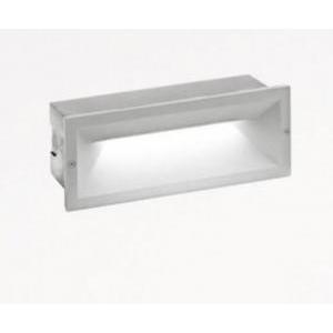 Segnapasso da incasso led g.e.a.luce ges351- 13w 4000k-grigio metallizzato