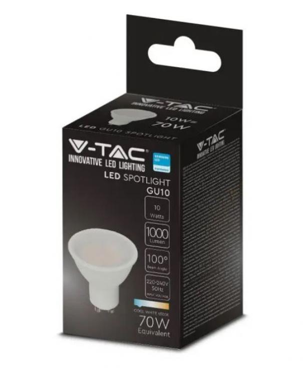 v-tac lampadina led gu10 v-tac 21880 vt-271-n -10w 6500k - foto 2