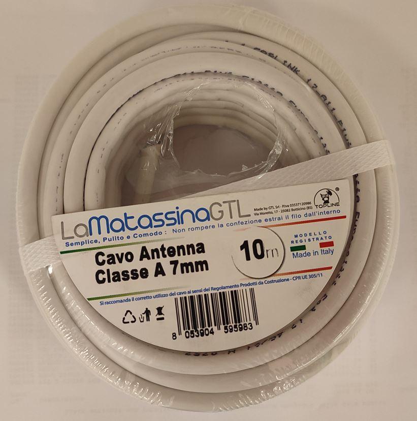 Cavo sat Go-At Topline classe A 7mm 10 metri bianco-MTVSATA++7BI10 01