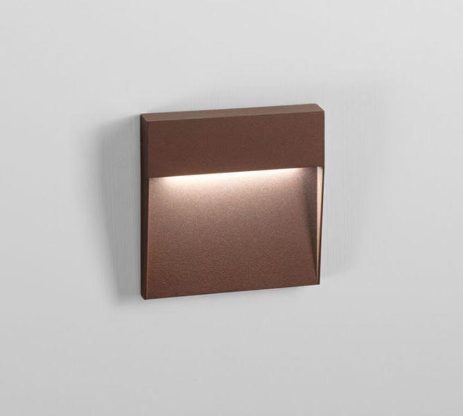 isyluce segnapasso da parete isyluce 503w-6w 3000k ip54-corten - foto 1