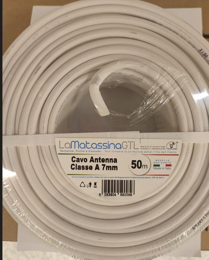 Cavo antenna classa A 7mm Go-At Topline 50 metri bianco-MTVSATA++7BI50 01