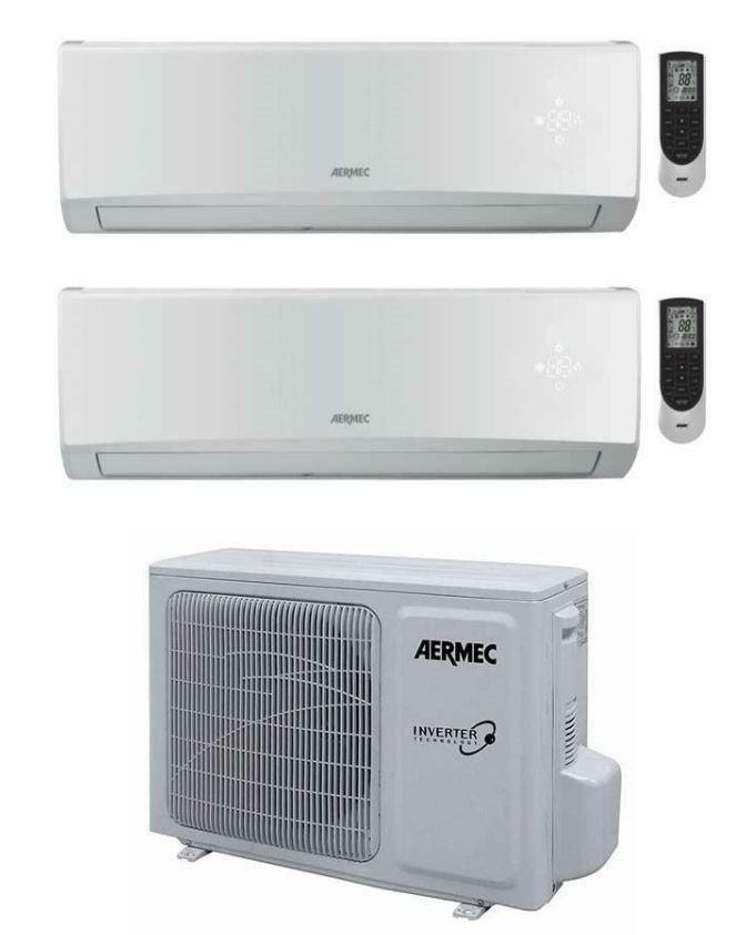 aermec condizionatore dual pompa di calore aermec mlg420+spg250w-2x9000btu gas r32 - foto 1